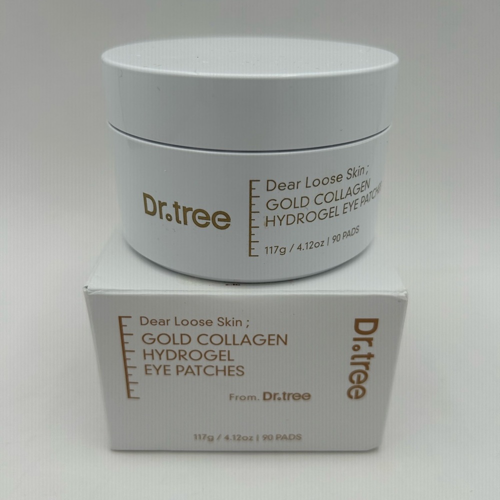 Dr Tree Dear Loose Skin Gold Collagen Hydrogel Eye Patches 4.12oz 90 Pads New!